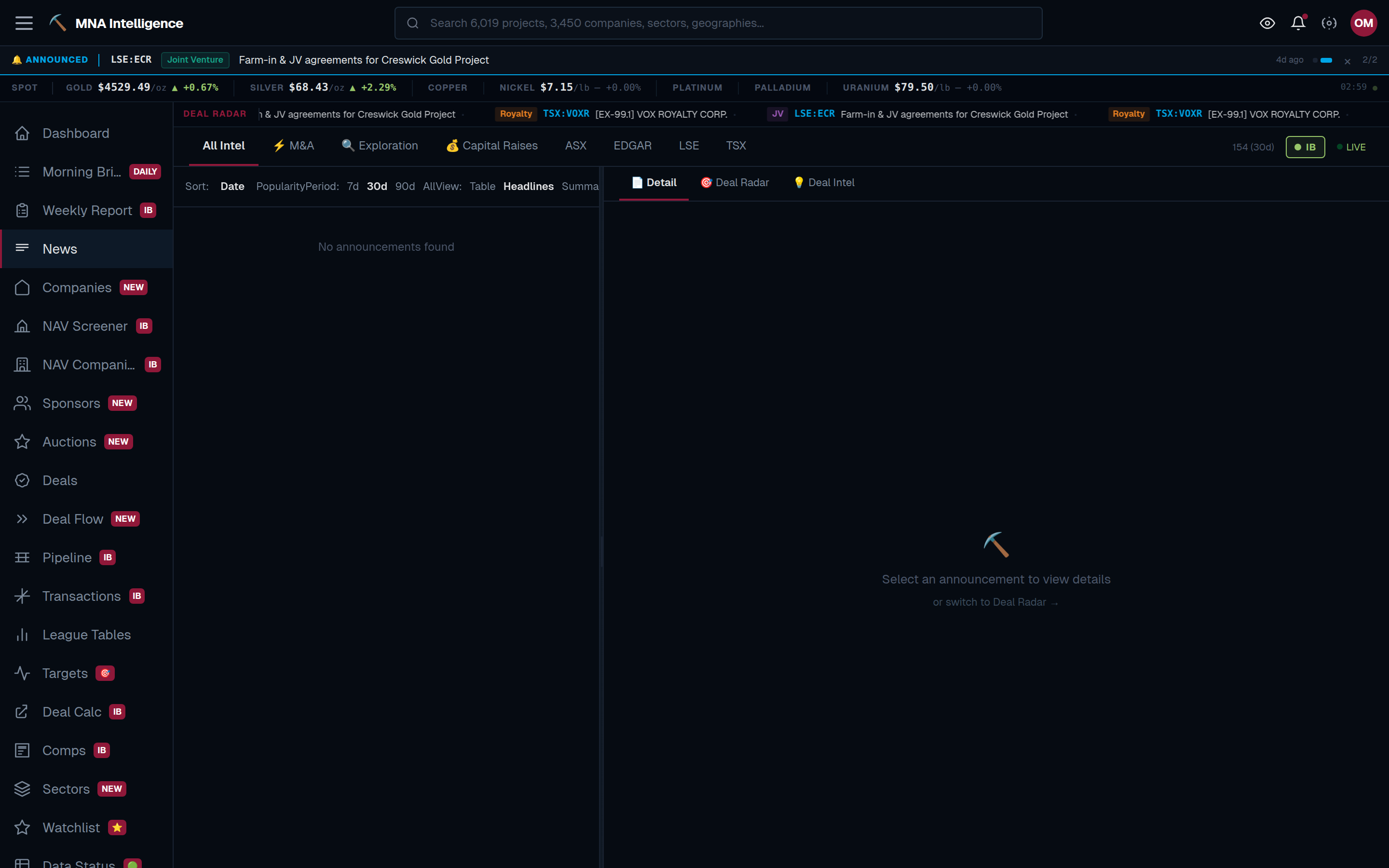 Track every corporate action.