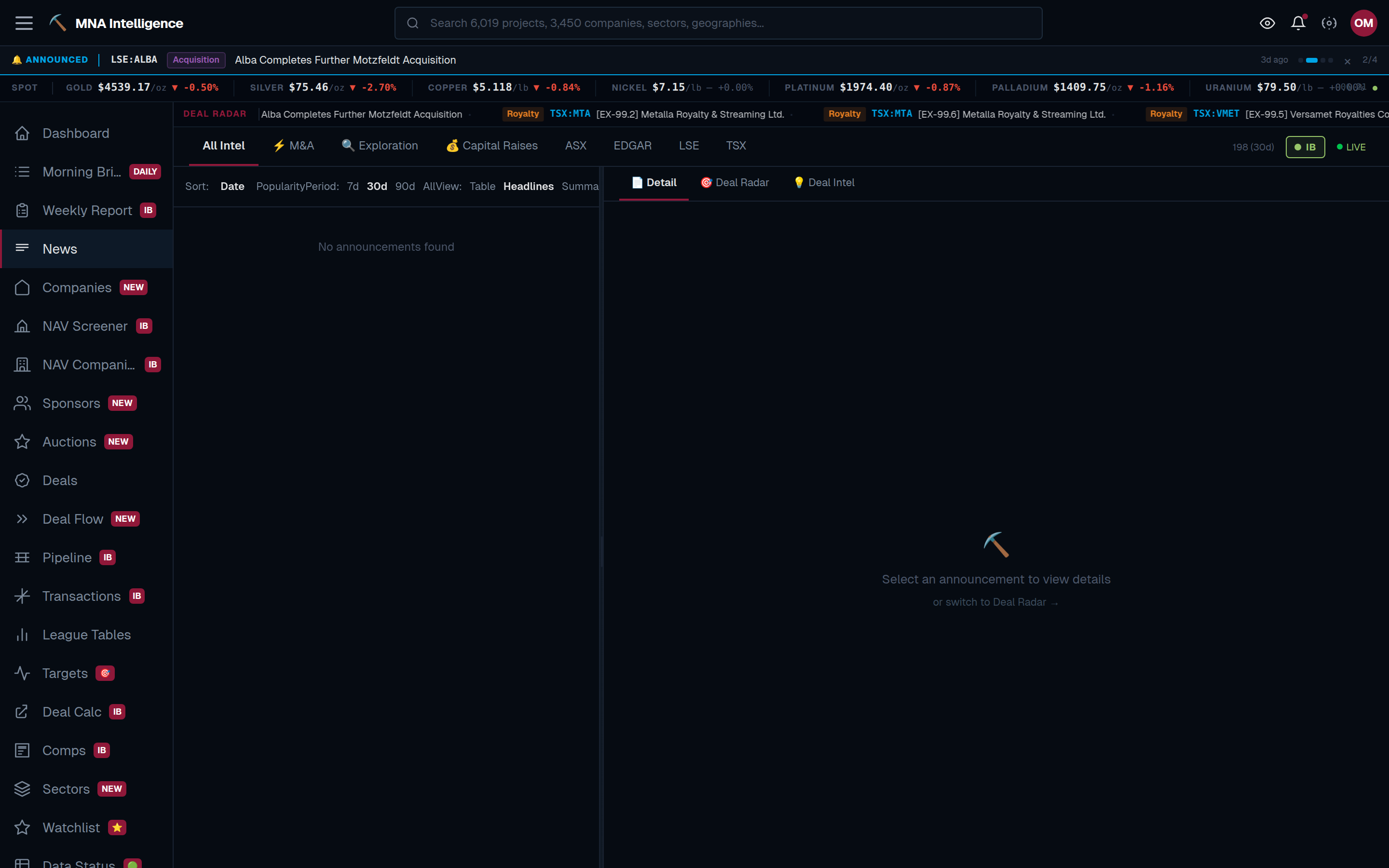 Track every corporate action.