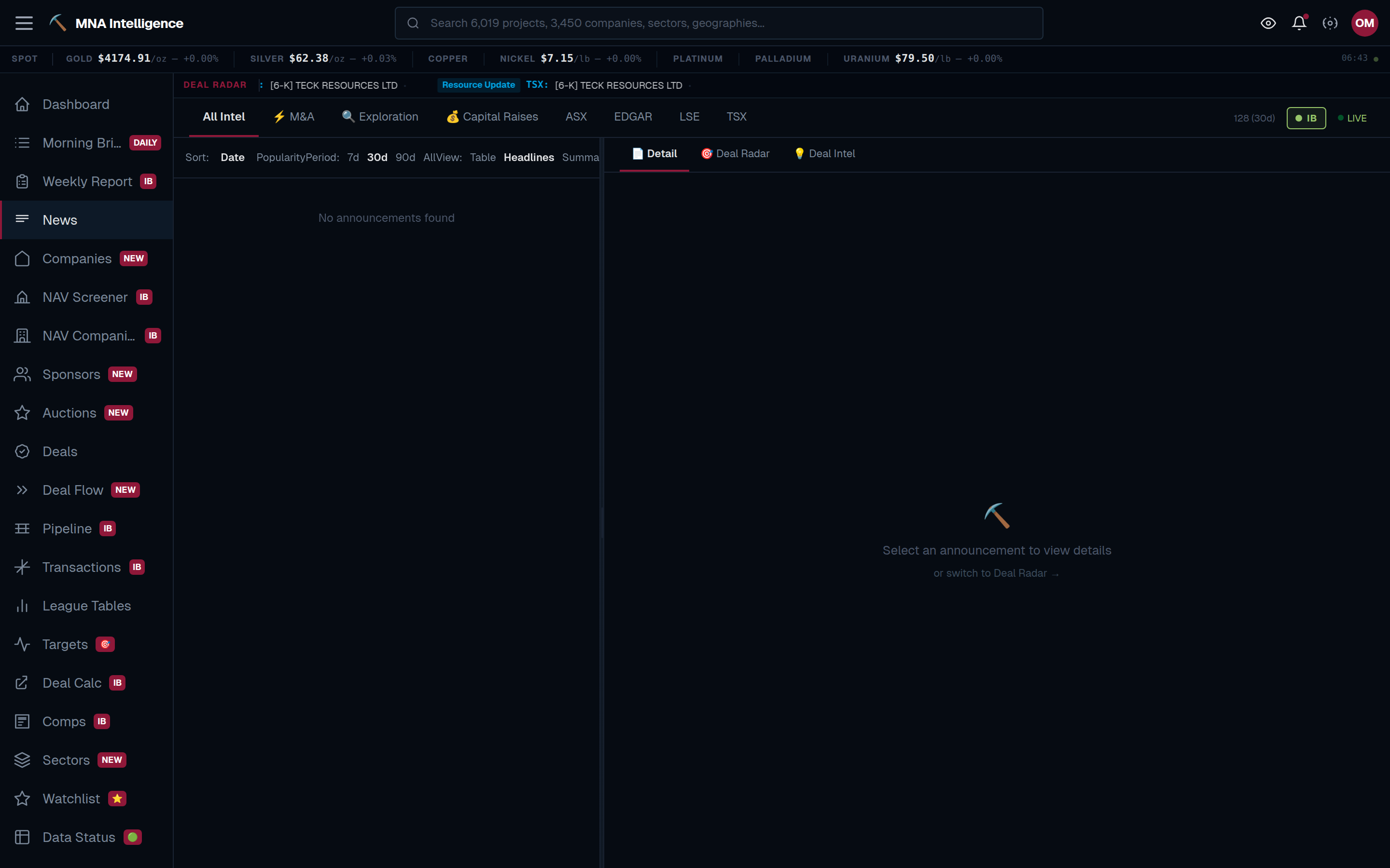 Track every corporate action.